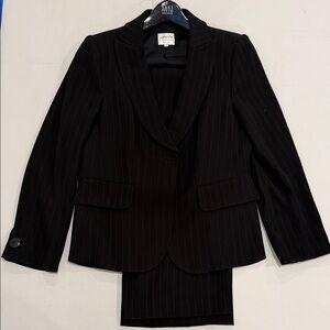 Armani Collezioni Black Pinstripe Blazer and Pants set